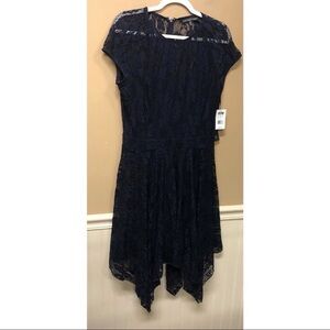 Fifth & Park Navy Blue Lacey Dress Size XL NWT